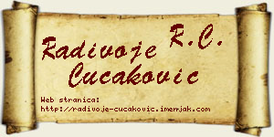 Radivoje Čučaković vizit kartica